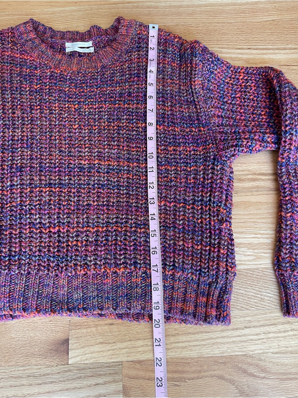 Anthropologie Saturday Sunday Multicolor Chunky Marled Sweater Small - Picture 7 of 8